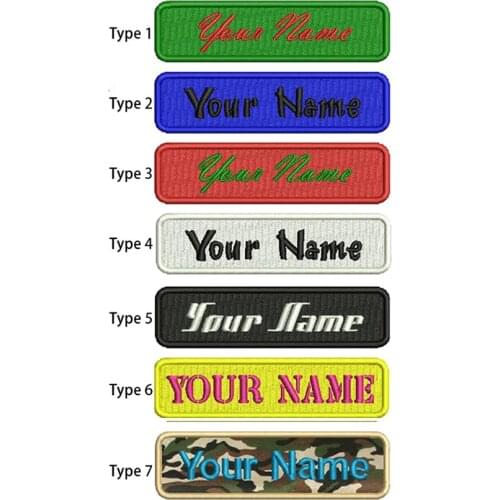 7 Colors 10 Pcs Customized Personalize Patch Custom Name Military Patches Handmade Embroidery Text Letters clothing patches