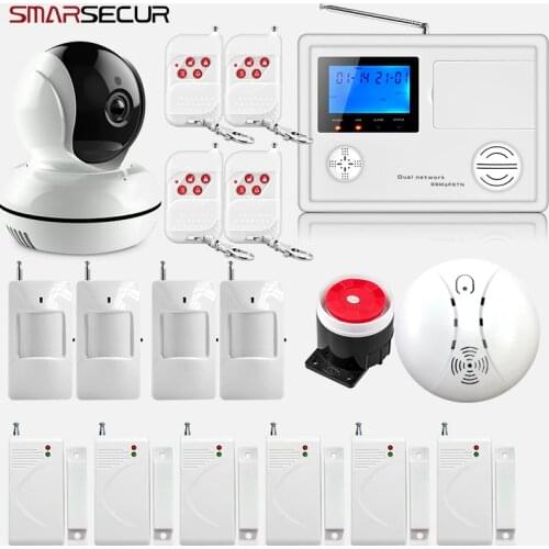 Smarsecur LCD Touch GSM PSTN Alarm Wireless IOS/Android APP Control Home Burglar Security Protection Alarm System