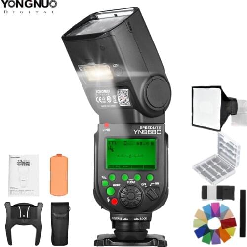 YONGNUO YN968C Wireless TTL Flash Speedlite for Canon DSLR Cameras 1/8000s HSS Built-in LED Light Compatible with YN622C YN560