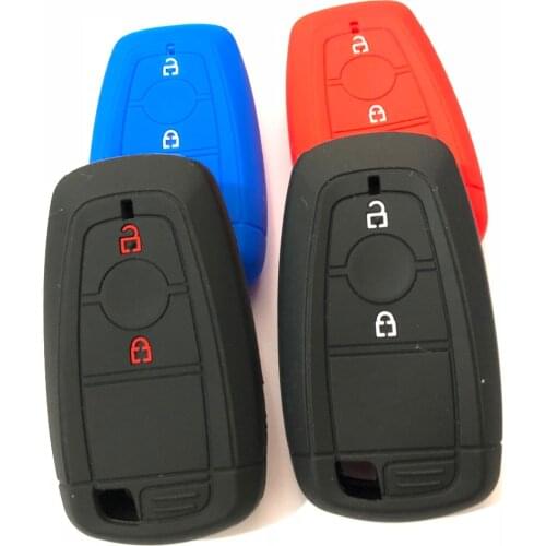 Key FOB Remote Case Pouch Silicon Holder For Ford 2018 Ecosport Ranger Raptor 2 Button Smart Keyless