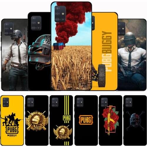 A-PUBG Black Soft Phone Case For Samsung M21 M31S M41 M51 M10 M20 M30S M40 A7 A8 A9 2018 A12 A80 A90 A81 A91 Cover