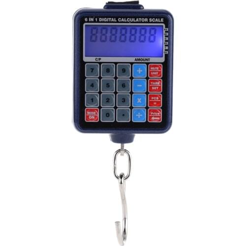 50kg Digital Scale Portable Mini Electronic Hanging Fishing Hook Pocket Scale Luggage Weight Scale Calculator Fishing Tackle