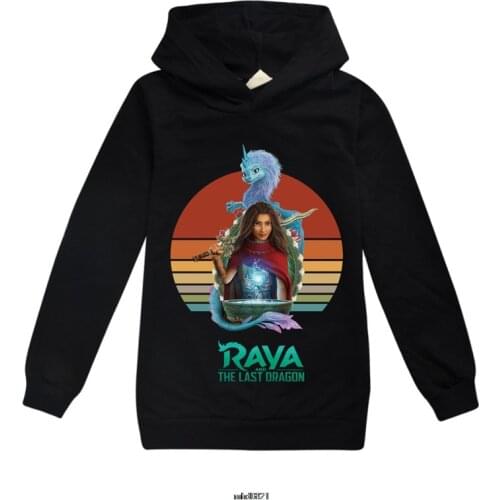 Kids Clothes Raya and The Last Dragon Sweater Clothing Sweatshirt Hoodie Casual Long Sleeve Shrit Tops Girls Boys birthday gift