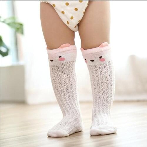 Childrens Knee High Socks cartoon fox/panda head design long Socks Kid Princess Girls Baby Leg Warmers kniekousen meisje