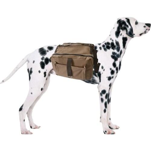 Pet Large Dog Bag Carrier Backpack Canvas Saddle Bags Dog Self Backpack Travel Large Capacity Bag Carriers Outdoor Supplies