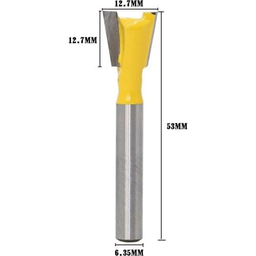 1pc 6.35mm Shank High Quality Industrial Grade Wood Cutter Dovetail Router Bits for wood Tungsten Engraving Tool Milling Cutter