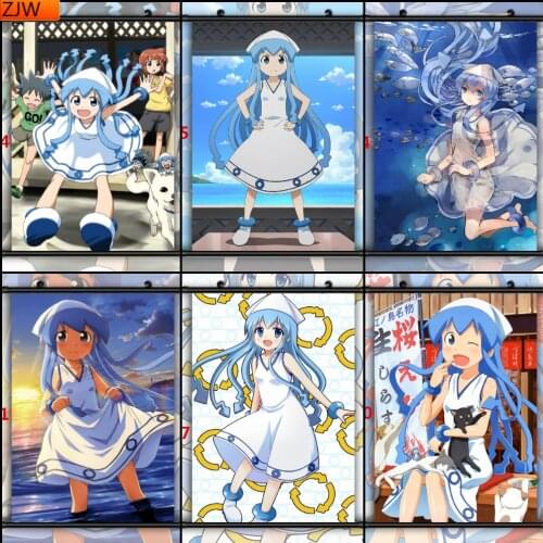 Squid Girl Ikamusume Anime Diamond Painting Diamond Inlaid Diamond Mosaic Diamond Embroidery Cross Stitch Kits Home Decoration