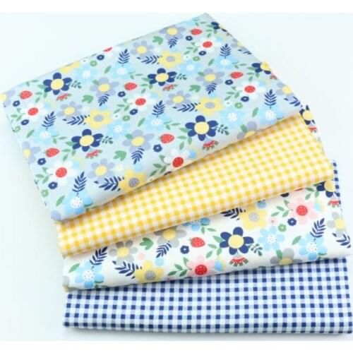 Small Flowers Printed 100% Cotton Fabric By Half Meter For Patchwork Sofa Cover Romper Bedding Sewing Clothes Handmade Materials