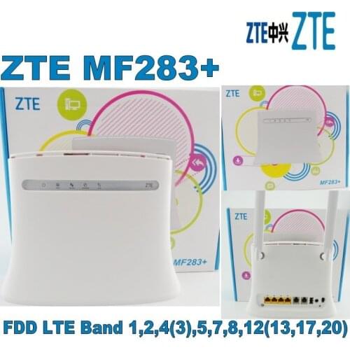 ZTE Router MF283+ 800/1800/2600MHz 4G 2G 3G LTE 150Mbps SMA ANTENNE +2PCS SMA ANTENNE