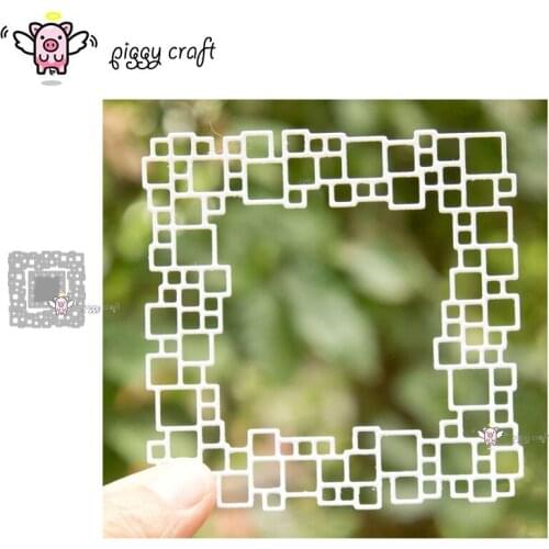 Piggy Craft metal cutting dies cut die mold Lattice square frame Scrapbook paper craft knife mould blade punch stencils dies