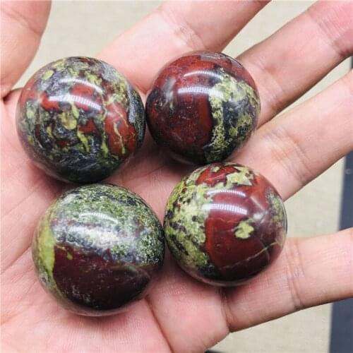 Natural Dragon Blood Stone Jasper Crystal sphere ball healing