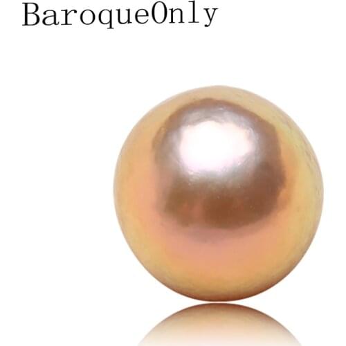 Baroqueonly Natural freshwater edison pearl round 9-10mm highlight colorful DIY beads loose pearl can be made pendant ring BIH
