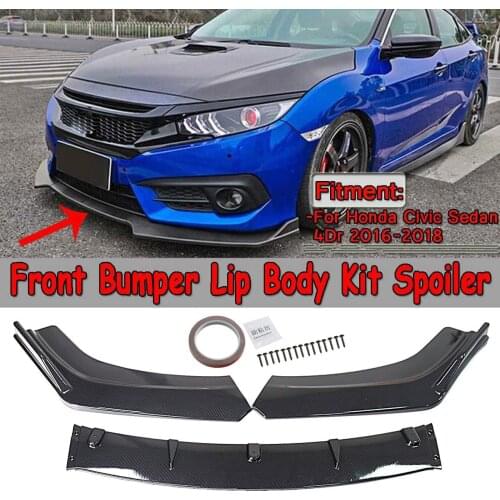 New Universal Car Front Bumper Splitter Lip Body Kit Spoiler Diffuser For Audi A5 Sline S5 RS5 09-16 For BMW For Benz For Mazad