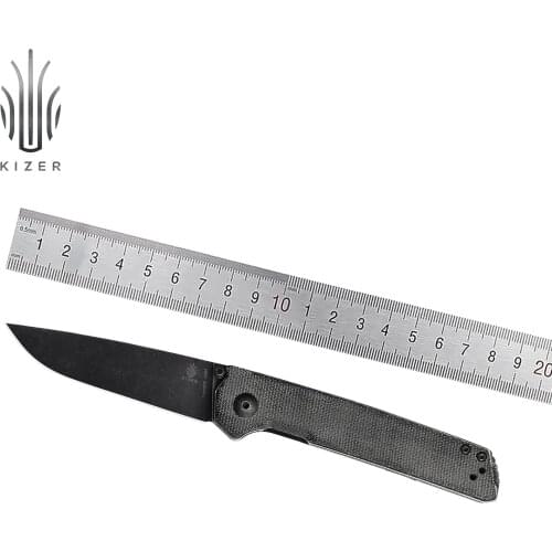 Kizer Knife Folding Domin V4516N5 2020 New Micarta Handle with Thumb Stud Opening High Quality Survival Tools