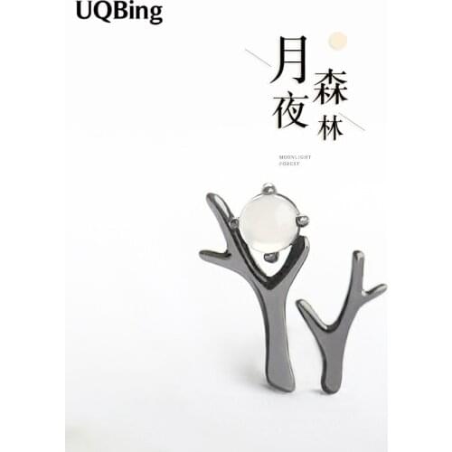 Wholesale 925 Sterling Silver Asymmetry Stud Earrings Pendientes Plata Brincos