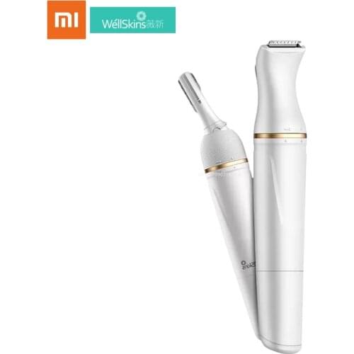 Original Xiaomi WellSkins TM01 Electric Multi Functional Eyebrow Trimmer Shaver Double Blade 30 Rotatable Angle For Smart Home