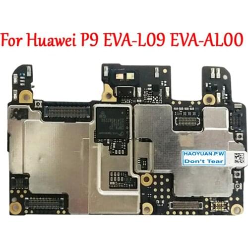 Tested Full Work Original Unlocked Motherboard For HUAWEI P9 P9-EVA-AL00 P9-EVA-L09 Logic Circuit Electronic Panel Full Chips