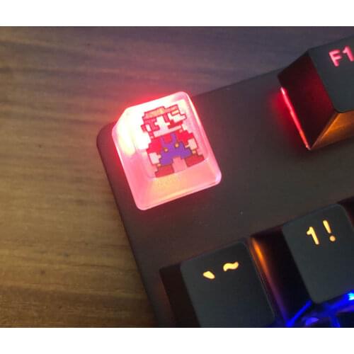 ESC Key Mario Keycap OEM Height R4 Transparent Keycap Personality Mechanical Keyboard Keycap Game Keycap for Cherry MX Switch