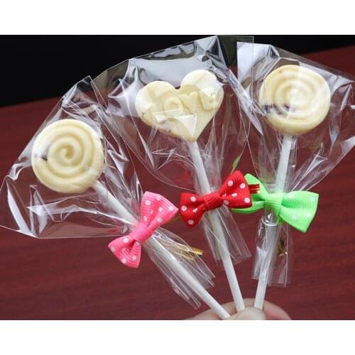 Clear Flat Open Top Candy Bags OPP Plastic Candy Lollipop Cookies Packaging Bag Christmas Wedding Party Sweets Small Gift Pouch