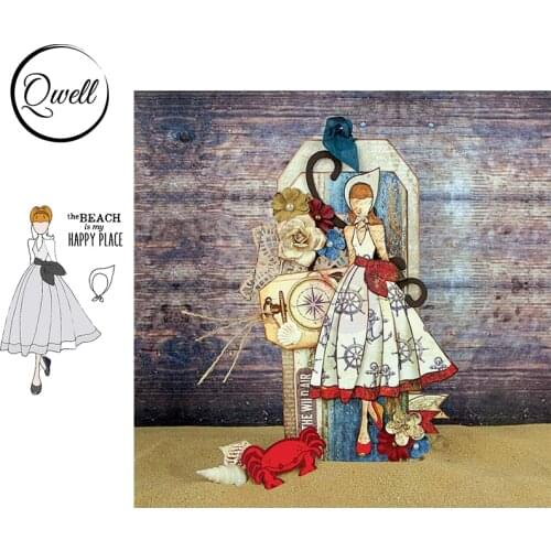 QWELL 6*8 inch Clear Silicone Stamps Beautiful Lady DIY Paper Craft Cards Scrapbooking Decor Album Stamps 2021 New