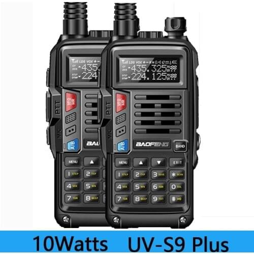 2PCS BaoFeng UV-S9 PLUS Walkie Talkie 10W Powerful CB Radio Transceiver Long Range Portable