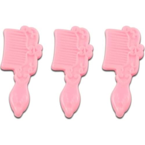 30Pcs Pink Comb Resin Decoration Crafts Beads Frame Flatback Cabochon Scrapbook DIY Embellishments Accessories