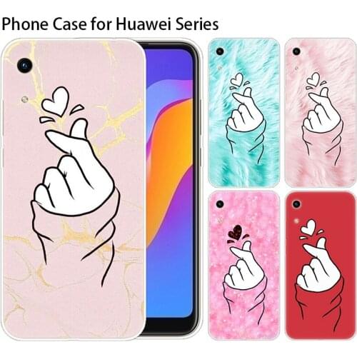 Silicone Case Love on the finger kpop heart for Huawei NOVA 5 5i Mate 30 Lite Y9 Prime P Smart Z Plus 2019 Honor 8S 8A 9X 20 Pro