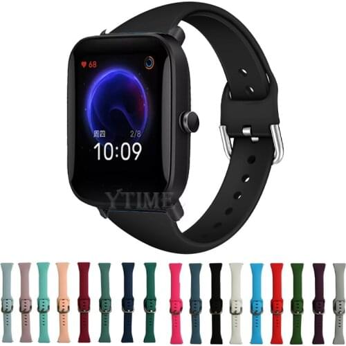Silicone Slim Strap for Xiaomi Huami Amazfit Bip BIT Lite Youth 1S Smart Watch Wrist Bracelet Amazfit Bip U Pro Watchband Strap