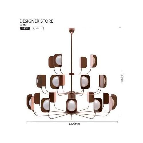 Post-modern minimalist luxury creative fashion American designer model bedroom living room chandelier led