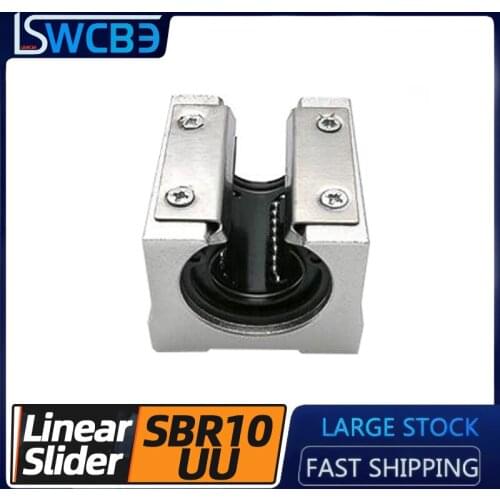 Standard open box type linear slider bearing 1PCS SBR10UU pressure plate