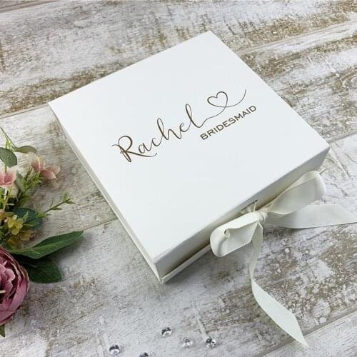 Wedding Birthday Gift Boxes, Will You be my Bridesmaid Proposal Gift BoxBridal shower boxes,Foil gold,First Communion,Honeymoon