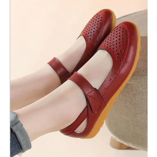 LIHUAMAO Summer women wedges hook loop round toe ankle strap ladies shoes pumps party dancing shoes casual breathable comfort