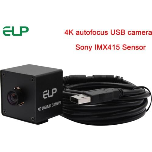 No distortion 4K Autofocus USB Webcam CMOS SONY IMX415 Video Surveillance USB Cameras for Machine Vision, Document Scanning