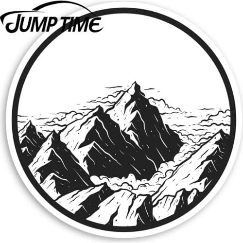Jump Time Mountains Vinyl Stickers - Skiing Ski Snowboard Sticker LuggageWaterproof Car Decal Trunk Car Accessories