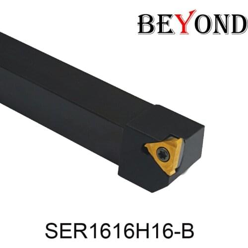 BEYOND SER External Threading Turning tool holder SER1616H16-B SEL1616H16 lathe cutter Boring Bar Carbide inserts CNC 16ER AG60
