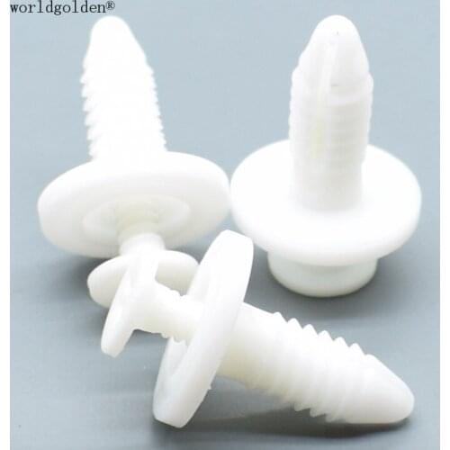 Worldgolden 100pcs auto fasteners Trim Panel Push-Type Retainer for Ford N807578-S, N808332-S