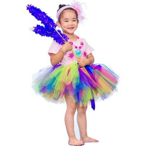 Girls Tutu Skirts For Kids Fluffy Hollowen Patchwork Princess Girls Skirt Children Birthday Party Tulle Skirt 4 Designs