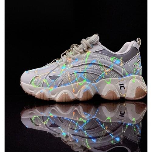 Night Light Fashions Sneakers Women Spring White Shoes 2021 New Velvet Fur Winter Sneakers for Women Platform Casual Shoes Lady