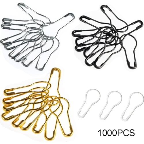 1000Pcs Gourd Shape Safety Pins Pear Shape Metal Clips Knitting Crochet Locking Stitch Marker Tag DIY Sewing Tools Needle Clip