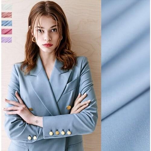 150CM Wide 280G/M Weight Solid Color Polyester Viscose Fabric for Spring and Summer Suit Dress Shirt Jacket DE995