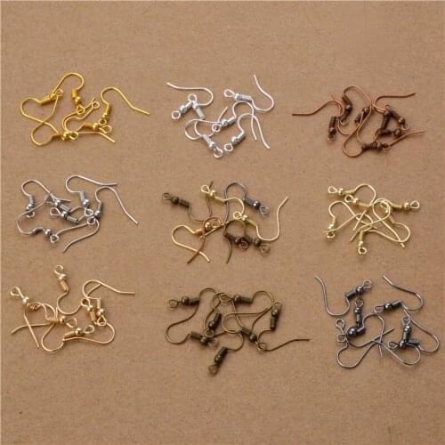 200pcs/lot Jewelry Findings IRON Gold/Silver/Rhodium Plated Earring Hooks Earring Findings Nickel Free 20mm Jewelry Connector