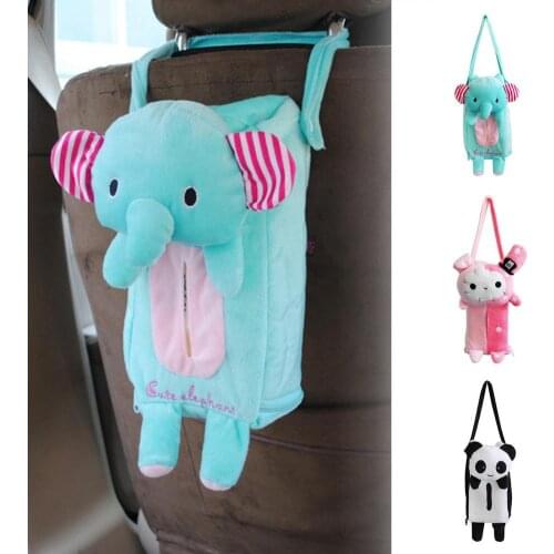 50% Hot Sales!!! Tissue Paper Box Soft Hanging PP Cotton Portable Car Tissue Box with Strap for Car