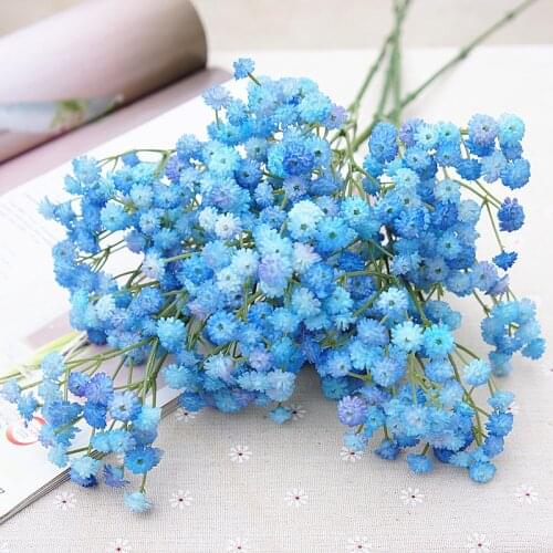 64CM Colorful artificial latex babysbreath flower artificial home flower wedding plastic flower decoration holding flowers