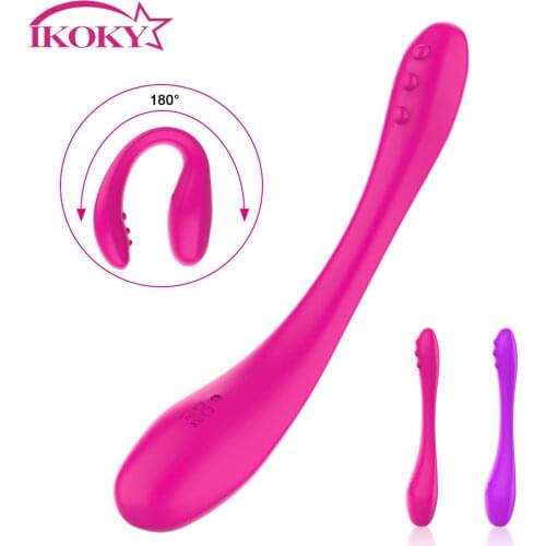 9 Speeds Bendable Dildo Vibrator Sex Toys for Woman G-Spot Clitoral Stimulator Double Ended Remote Control Vaginal Massager