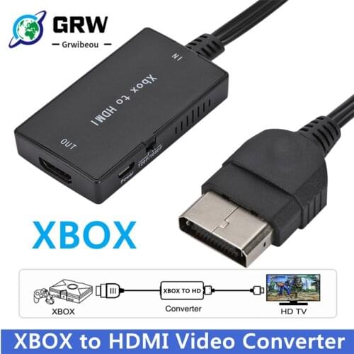 GRWIBEOU Original Xbox to HDMI compatible adapter, HD cable, suitable for original Xbox, Xbox to HDMI support 1080P/720P