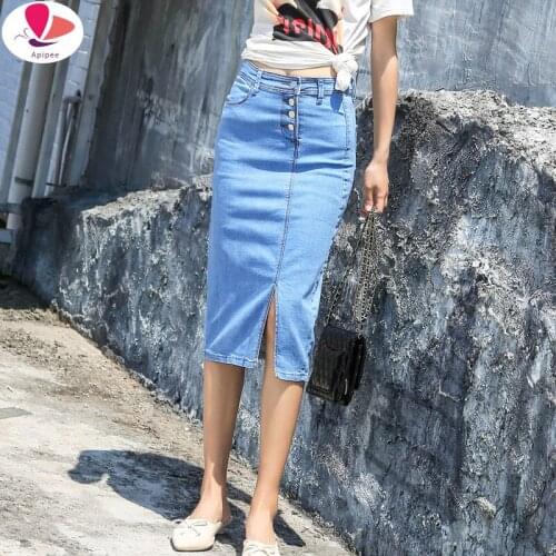 Женские юбки джинсовые Apipee China At AliExpress