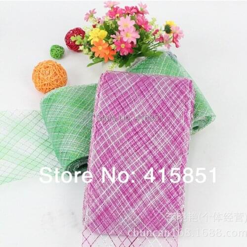 Free shopping 16cm gold grid Birdcage Veiling Millinery Hat Veil For Women Fascinator Veiling Headpiece 30 yard #90Color