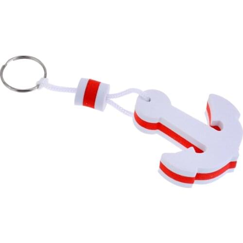 Marine Outboard Floating Keyring Sailing Kayak Fishing- Anchor Shaped White Marine Sailing Boat Float Sports Fan Key Chains
