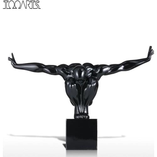 Tooarts Diver Resin Figurine Home Decoration ccessories modern Light Red/Silver/ Black Figurine Craft Gift For Home Office