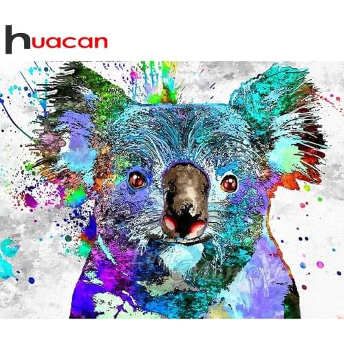 Huacan Diamond Painting Koala 5d DIY Full Drill Square/Round Animal Diamond Embroidery Cross Stitch Decor For Home